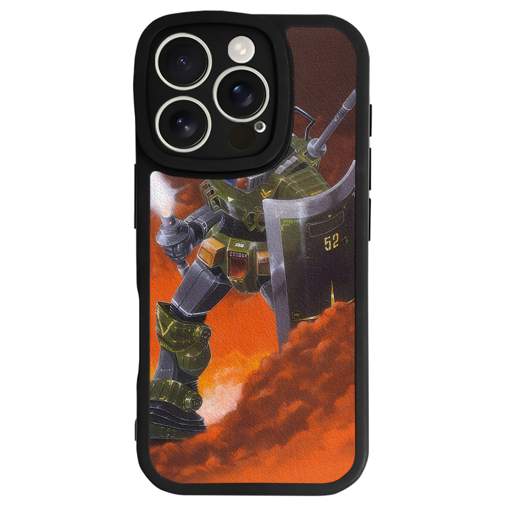 （画像用） 機動戦士ガンダム Mobile Suit Gundam 【iPhone 16シリーズ対応】シリコンスマホケース（レザー調） 材質：シリコン